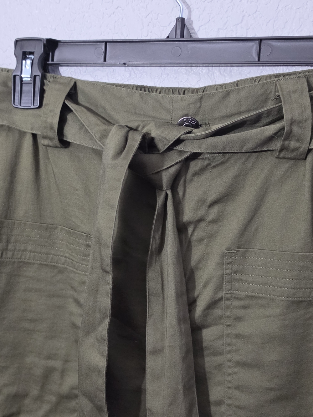Johnny Was Pete & Greta Zola Poplin Shorts Vintage Green High Rise Womens Medium - Picture 7 of 11